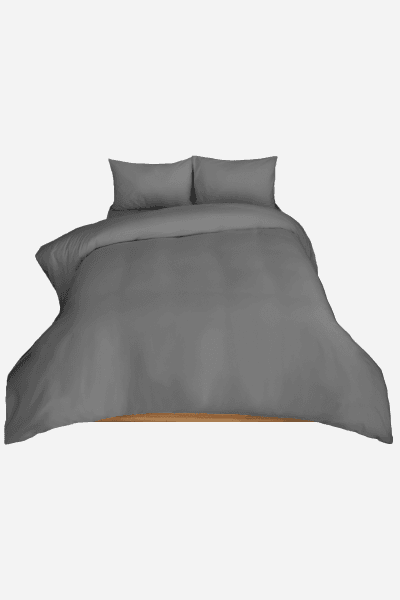 Charcoal Polycotton 144tc Duvet Cover Set