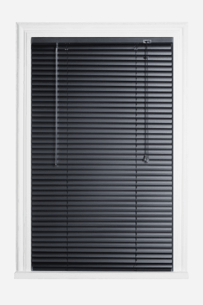 MATTE BLACK 25MM ALUMINIUM VENETIAN BLIND